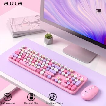Aula AC306 2.4G Wireless Keyboard and Mouse Combo Set Colorful (4)
