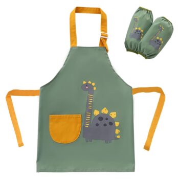 Dinosaur Cartoon Kids Apron Art Smock Apron Painting Toddler
