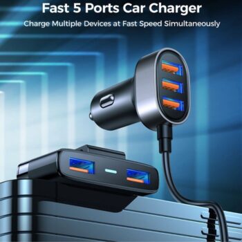 Joyroom JR CL03 5 Multi Ports USB Car Charger 2