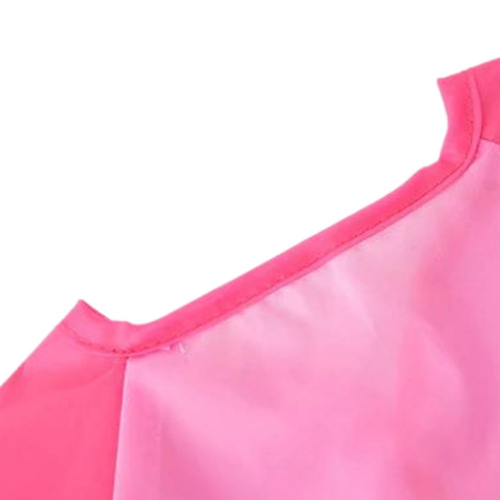 Long Sleeved Painting Smock for Kids PS PK M neckline 1