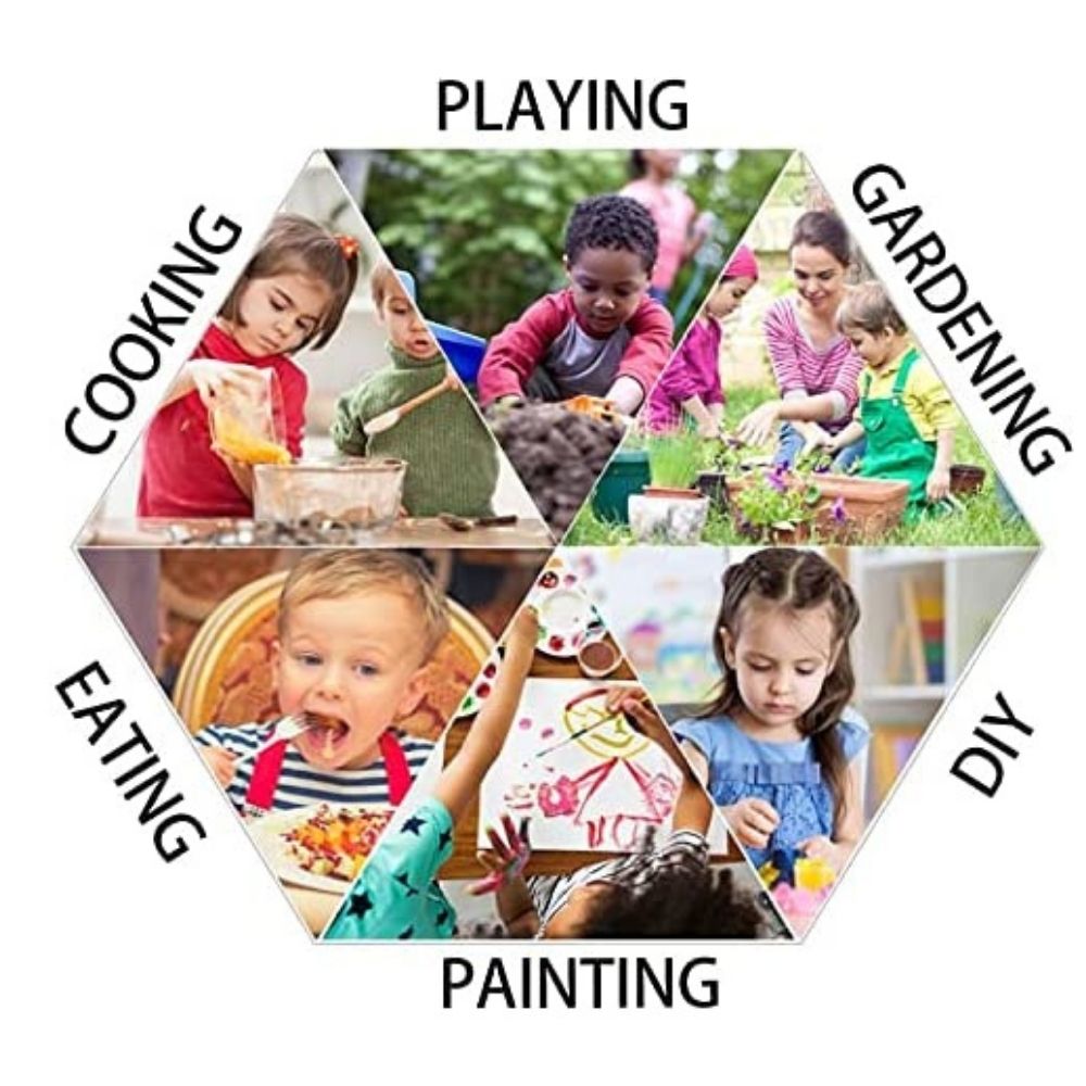 Long Sleeved Painting Smock for Kids PS PK M uses 1
