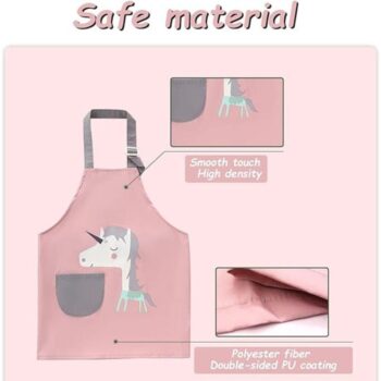 Unicorn Cartoon Kids Apron Art Smock Apron Painting Toddler 7
